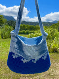 Wavy Shoulder Bag Crochet Pattern - Ocean, Tapestry Crochet, Original Design
