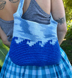 Wavy Shoulder Bag Crochet Pattern - Ocean, Tapestry Crochet, Original Design