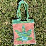 Ganja Leaf Bag - Cotton, Tapestry Crochet