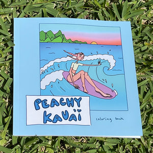 Peachy Kaua’i - Coloring Book, Hawaii Girl Art, Fashionista, Original Character