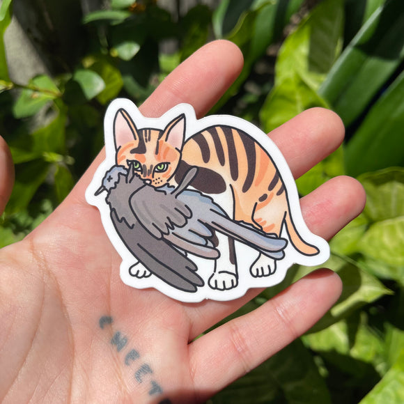 Cheeto w/ Bird - Hunter, Hawaii Cat, Gift