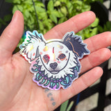 Blue Holographic - Sticker, Hawaii Dog, Blue Jade