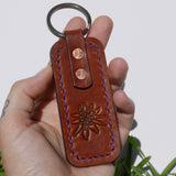 Lilikoi Flower Keyring - Leather, Handmade