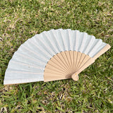 Linen Hand Fan - Kauai, Air Flow, Neutral Color