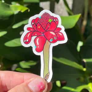 Torch Ginger - Hawaii Flower, Sticker