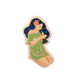 Bong Girl - Sticker, Holographic Laminate, Hawaii Stoner, Ganja Babe