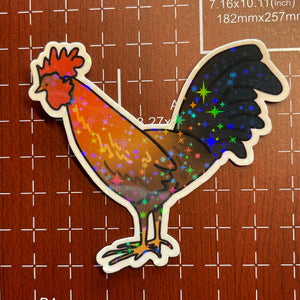 Kaua’i Rooster - Sticker, Garden Island, Chicken