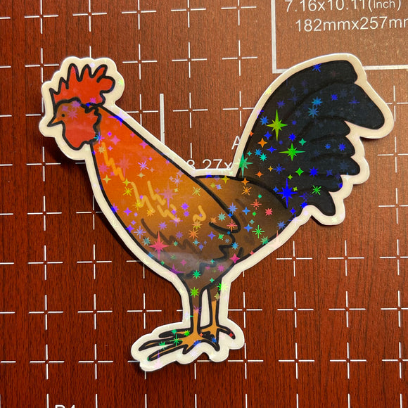 Kaua’i Rooster - Sticker, Garden Island, Chicken