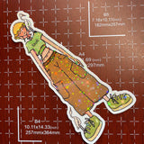 Peachy w Eegret - Sticker, Hawaii Girl, Island Bird