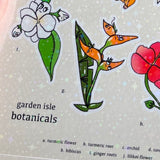 Garden Isle Botanicals Sticker Sheet - Hawaii Plants, Educational, Kawaii Flowers