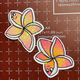 Silly Plumeria - Sticker, Hawaii Flower