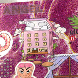 Tiny Techno House With Bunnies - Sticker, Vinyl, Semi Transparent, Polly Pocket, Early 2000s, Trendy Girl