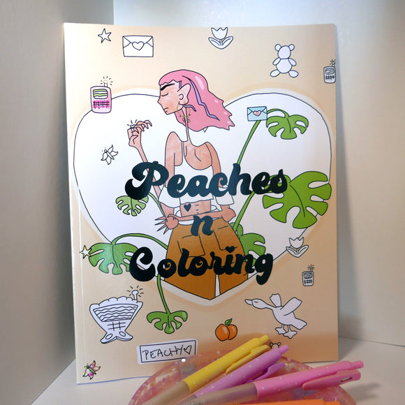 Peaches ‘n Coloring - Coloring Book, All Ages, Nostalgic, Hawaii Landscape