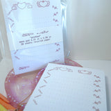 goodbad Notepad - Recycled Paper, Kawaii Memo Pad, Angry Heart, Angel Heart,