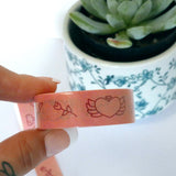 goodbad - Washi Tape, Line Art, Minimal, Monochromatic, Tough Heart, Angel Heart, Natural Colors