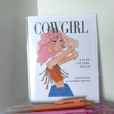 Kaua'i Cowgirl - Card, Magazine Cover, Southern Peach, Country Girl, 90's Cartoon Style