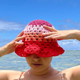 Crochet Bucket Hat - Organic Cotton, Handmade, Unique