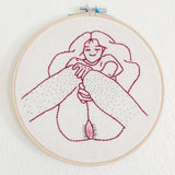 Menstruation Goddess - Embroidery Hoop, Erotic Art, Period Piece