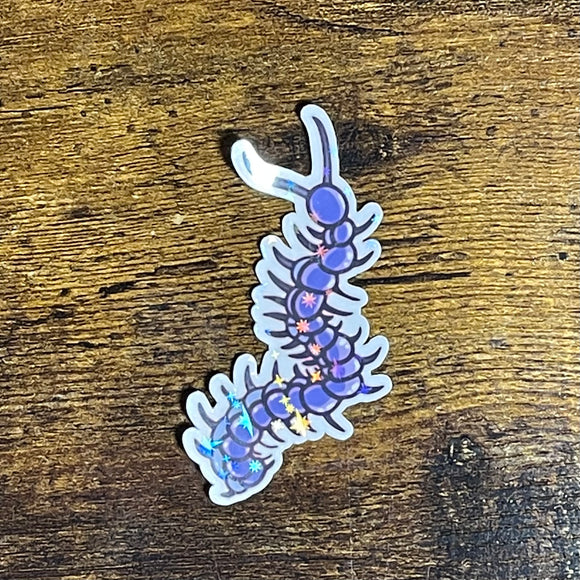 Centipede - Sticker, Holographic, Bug