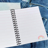 Rainbow Notebook - Mini, Holographic, Recycled Paper, Handmade, Colorful