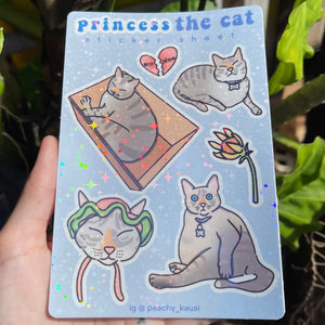 Princess The Cat - Sticker Sheet, Holographic, Best Friends, Fan Art