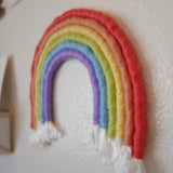 Rainbow - Wall Hanging, Hand Made, Fiber Art, Colorful, Soft