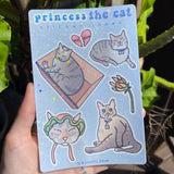 Princess The Cat - Sticker Sheet, Holographic, Best Friends, Fan Art