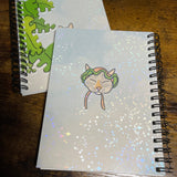 Princess the Cat Notebook - Holographic Covers, Recycled Paper, Cat Artwork