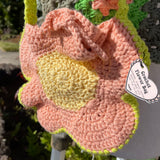 Crochet Flower Bag - Organic Cotton, Y2K, Fairy, Unique, Handmade