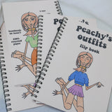 Peachy’s Outfits - Flip Book, Handmade, Recycled Paper, Fashionista, Y2K Style