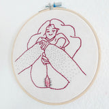 Menstruation Goddess - Embroidery Hoop, Erotic Art, Period Piece