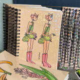 Aloha Notebook - Holographic, Handmade, Recycled Paper, Y2K Fashion,