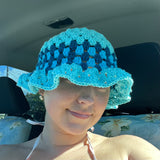 Crochet Bucket Hat - Organic Cotton, Handmade, Unique