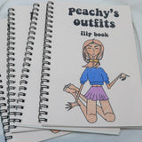 Peachy’s Outfits - Flip Book, Handmade, Recycled Paper, Fashionista, Y2K Style