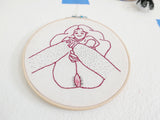 Menstruation Goddess - Embroidery Hoop, Erotic Art, Period Piece