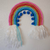 Whimsical Rainbow - Wall hanging, Handmade, Dreamy Art