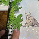 Princess the Cat Notebook - Holographic Covers, Recycled Paper, Cat Artwork