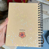 Aloha Notebook - Holographic, Handmade, Recycled Paper, Y2K Fashion,